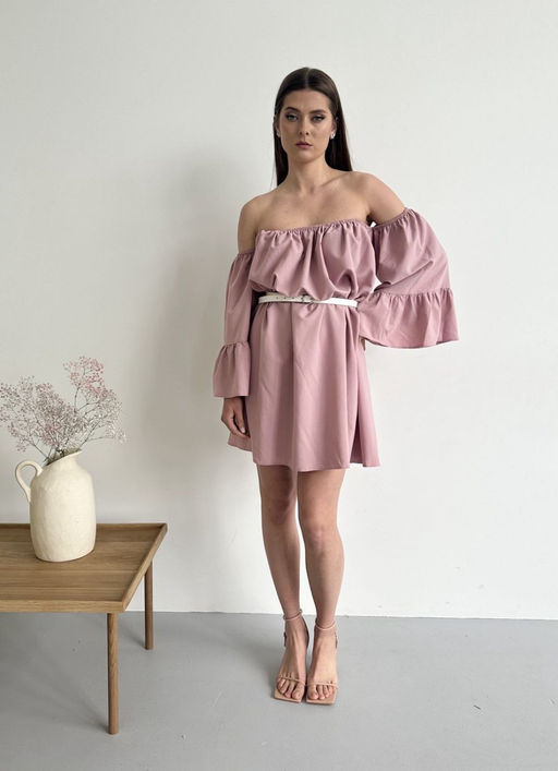 Платье AURA 3208-170 ПЫЛЬНО-РОЗОВЫЙ