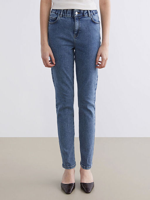 Джинсы Beli Lastikli Slim Mom женские