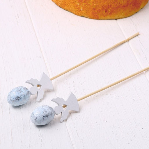 Цена за 3 шт. Набор топперов на пасху «Ангелочки», 2 шт., МИКС