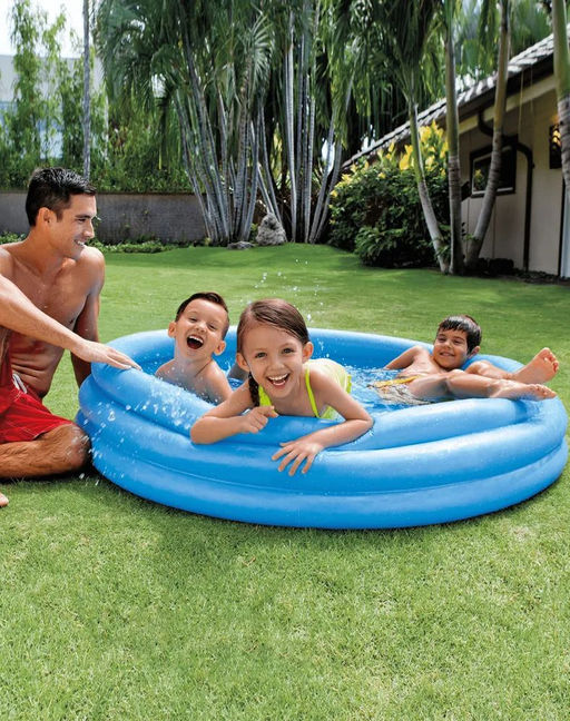 Бассейн с мягкими бортиками 114х25см Синий кристалл, от 2-х лет INTEX  фото 2