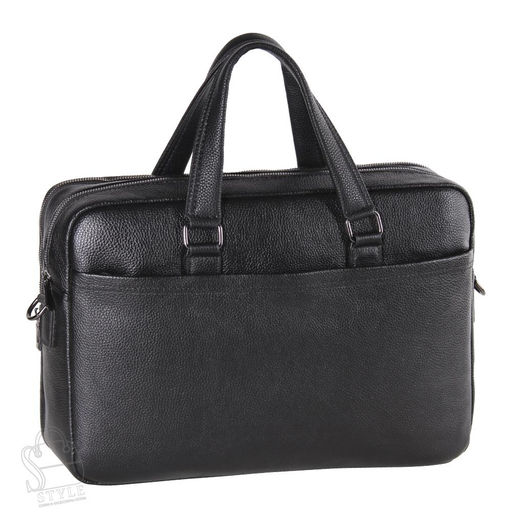 Портфель мужской кожаный 8272-8QH black Heanbag в Новосибирске