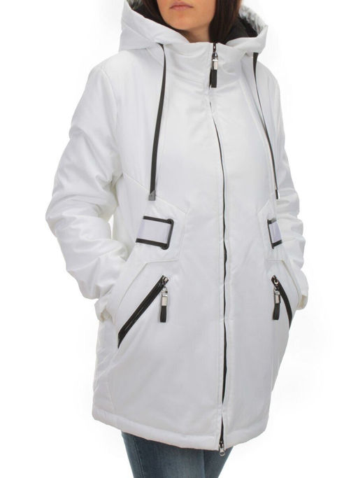 BM-511 WHITE Куртка демисезонная женская АЛИСА (100 гр. синтепон)