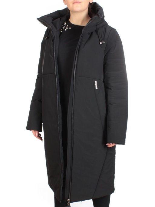 9069 BLACK Пальто зимнее женское CORUSKY (верблюжья шерсть)