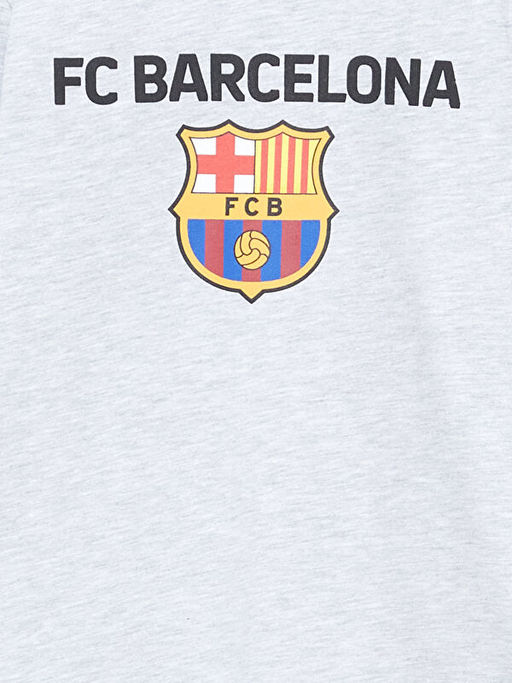 Bisiklet Yaka Barcelona Bask?l? Erkek ?ocuk Pijama Tak?m? - Waikiki фото 3