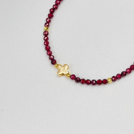 Браслет со вставкой из Граната 16,5 см + - Радуга самоцветов фото 3