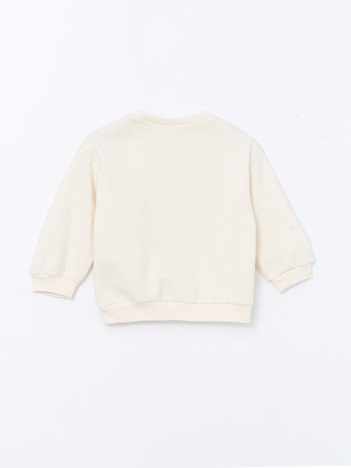 Bisiklet Yaka Uzun Kollu Bask?l? K?z Bebek Sweatshirt - Waikiki фото 2