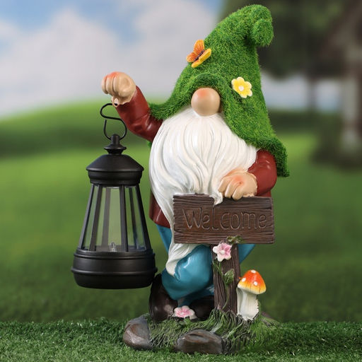 Садовый фонарь Гном Welcome 9х15х25см - Take it easy фото 3