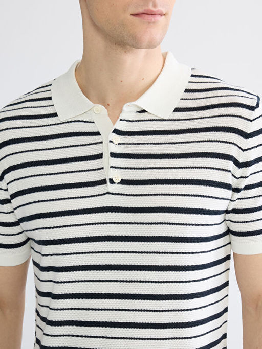 ?izgili Erkek Polo Yaka Triko Kazak