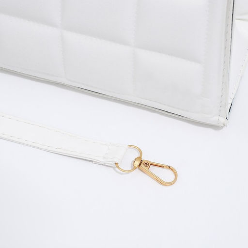 Сумка женская тоут на молнии, 25×10.5×19.5 см, белый