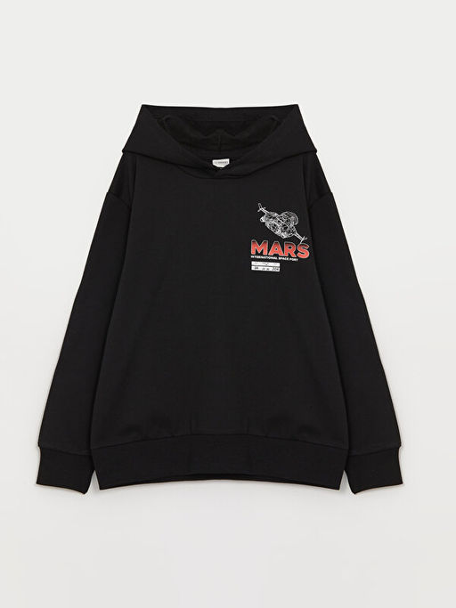 Rahat Kal?p Bask?l? Erkek ?ocuk Hoodie - Waikiki фото 3