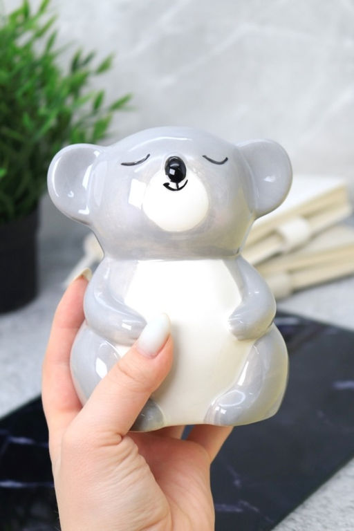 Копилка керамическая Happy koala, grey (16 см)