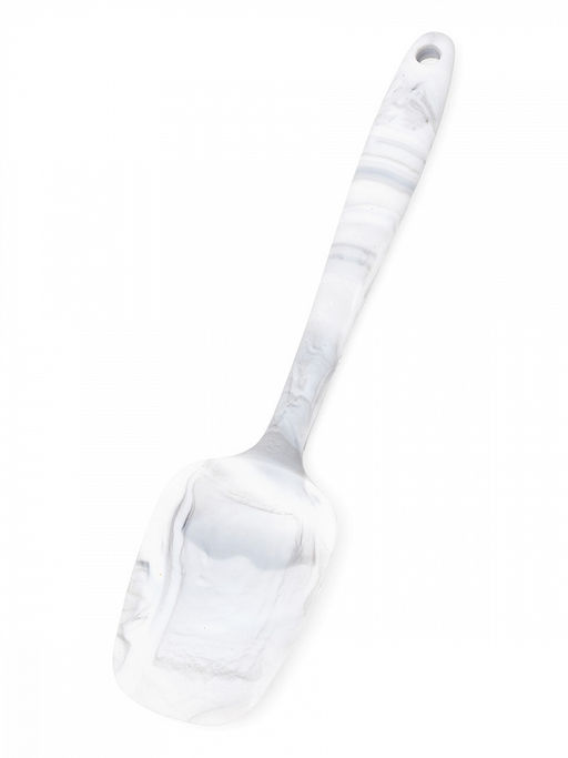 Лопатка кулинарная 27x6 белый силикон; внутр. металлическая вставка - Denastia фото 3