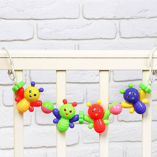 Растяжка на коляску/кроватку Веселые бабочки, 4 игрушки, Крошка Я  фото 3