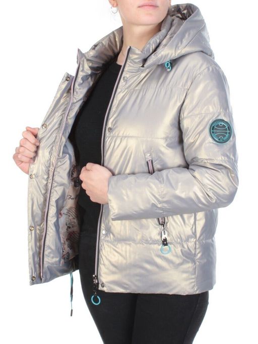 8262 SILVER Куртка демисезонная женская BAOFANI (100 гр. синтепон) - Фабричный китай фото 9