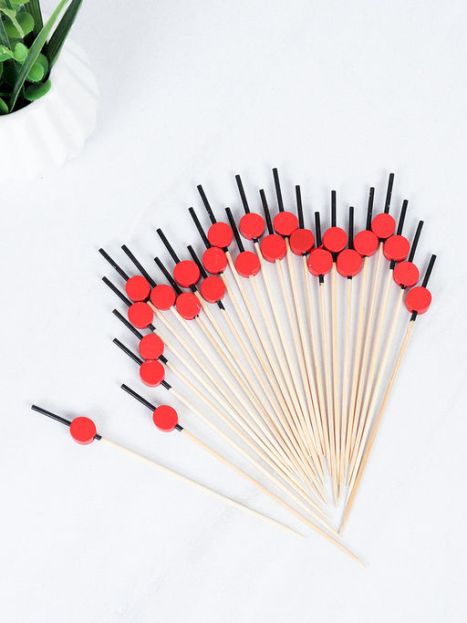 Шпажки бамбуковые 50 штук с декором / H50-1 /уп 500/ микс - ГалеонТрейд фото 9