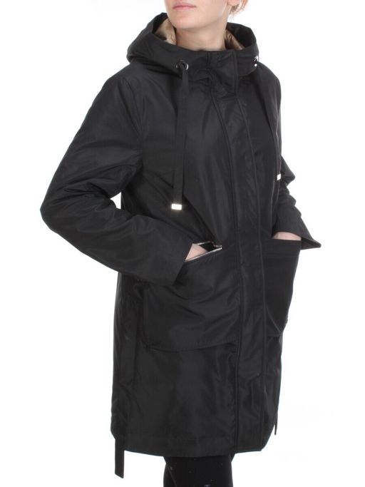 2192 BLACK Куртка демисезонная женская Parten (50 гр. синтепон)