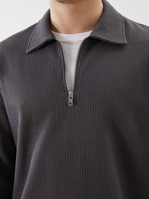 Polo Yaka Erkek Sweatshirt