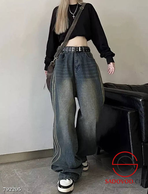 Джинсы БАГГИ с лампасами - Bruno фото 3