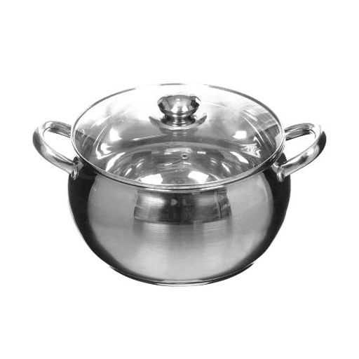 Кастрюля нерж КЛАССИКА 6,5л ст/крыш мет/руч матов 24см SD-24 Daniks (225607)
