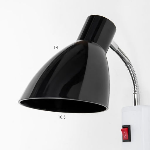 Бра в розетку «Классика» 1×10 Вт Е27 черный 10×14.5×25 см