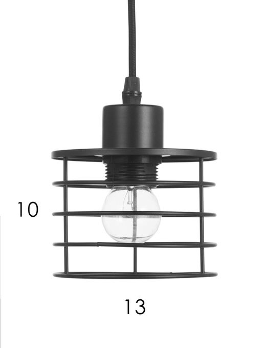 Светильник подвесной TR8075, 3хE27, 40 Вт, 58×12×104 см, чёрный