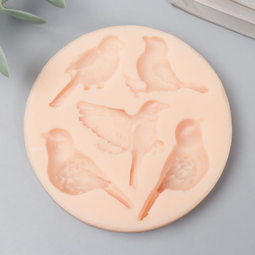 Силиконовый молд, форма для заливки «Птицы», 1.5×3.5 см-1.5×4.5 см, МИКС