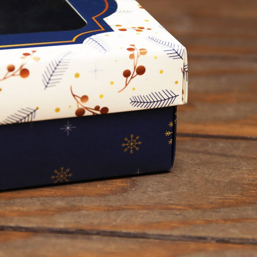 Цена за 5 шт. Коробка складная, крышка-дно, с окном Happy New Year 16,5 х 12,5 х 5,2 см - UPAK LAND фото 3