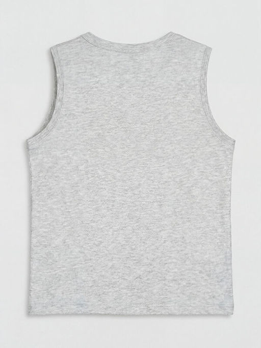 Bisiklet Yaka Bask?l? Erkek ?ocuk Atlet