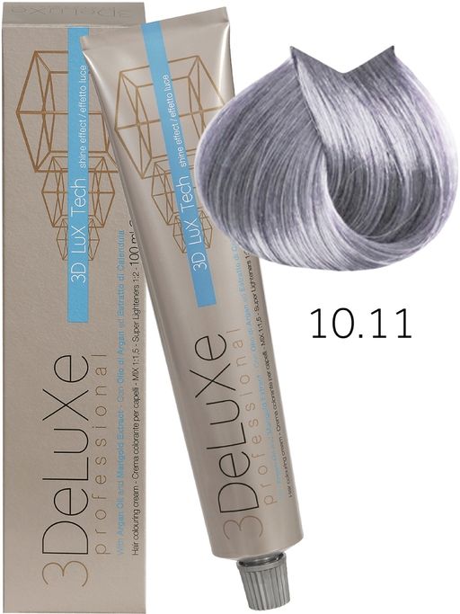 10.11 Крем-краска для волос 3DELUXE PROFESSIONAL ПЛАТИНОВЫЙ БЛОНД ИНТЕНСИВНЫЙ ПЕПЕЛЬНЫЙ