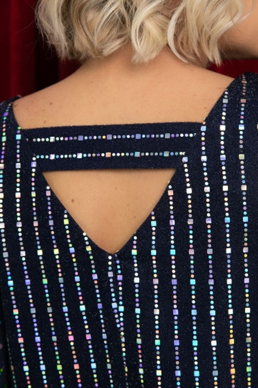 Блуза праздничная Ты ослепляешь! (синяя) Б14698-7М - Lt collection фото 5