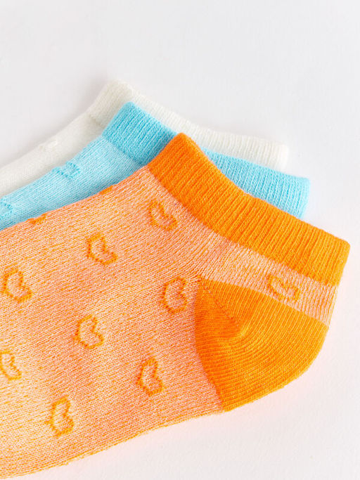 Desenli K?z Bebek Patik ?orap 3l? - Waikiki фото 3