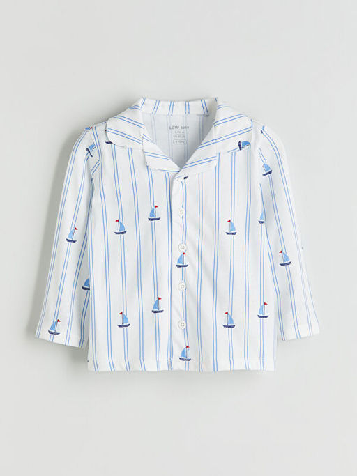 Resort Yaka ?izgili Erkek Bebek Pijama Tak?m