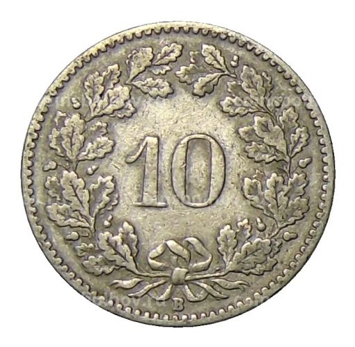 10 раппенов 1907 года Швейцария