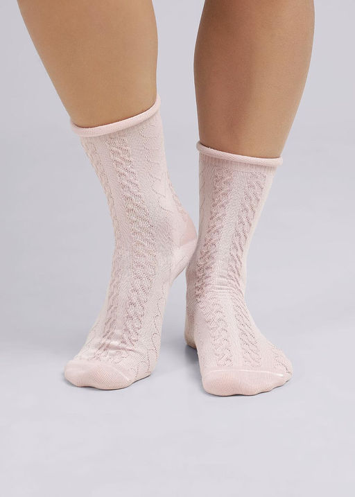 CLE Носки жен.Д5517 8 марта хл+эл пудровый - Clever wear фото 2