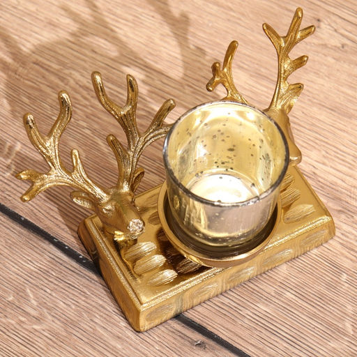 Подсвечник Олени, 17?11?10 см, алюминий