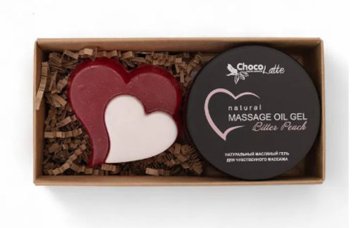 Набор подарочный SENSUAL PEACH (масляный гель BITTER PEACH+мыло ДВА СЕРДЦА)/TM ChocoLatte