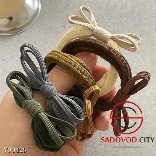 Набор эластичных резинок для волос с бантами 5шт