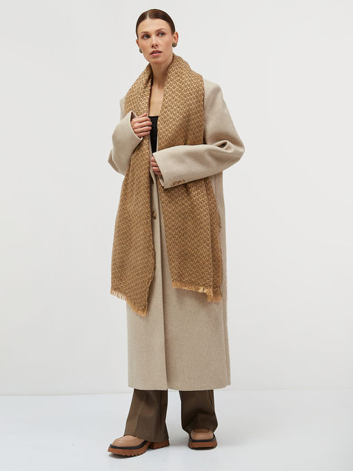 в составе шерсть Тонкий,мягкий двусторонний палантин из трикотажного полотна неплотной вязки - Tantino фото 4