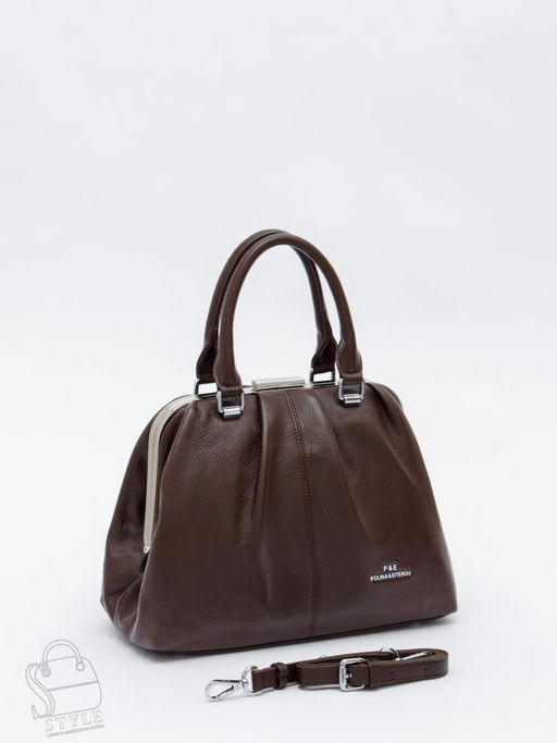 Сумка женская кожаная 9687Y coffee Polina&Eiterou
