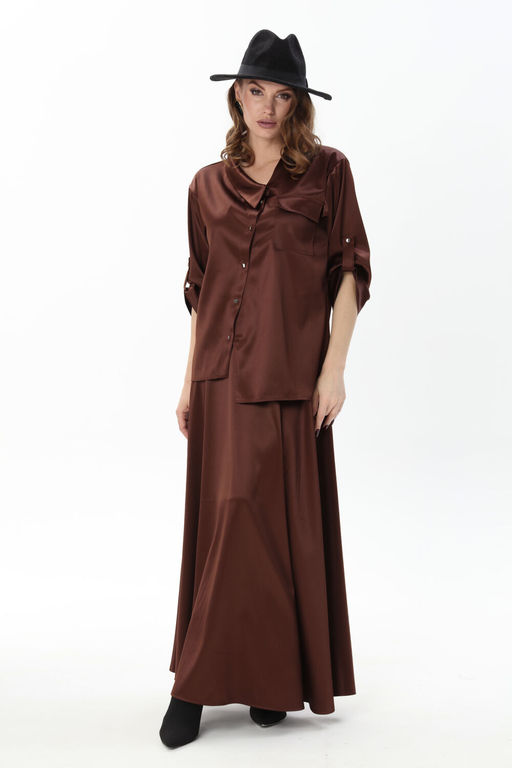 Юбка NIKVA н813-19 шоколад фото 2