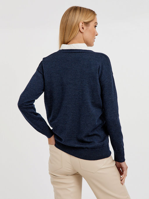 кардиган женский базовый из шерсти на пуговицах - Glenfield фото 5