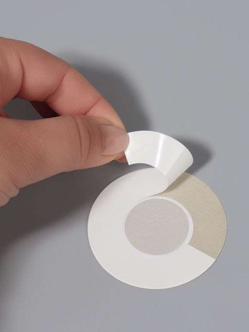 Цена за 4 шт. Стикини на грудь «Круг», набор - 5 пар, на клеевой основе, 6×6 см, бежевая