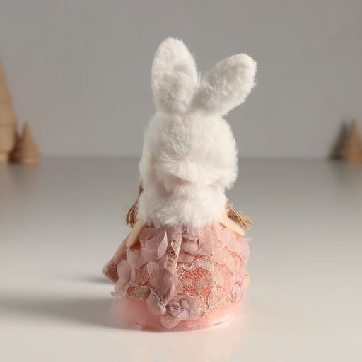 Кукла интерьерная Ангелочек в цветочном платье в шапке с ушками 5,5х7х19,5 см - Simaland фото 4