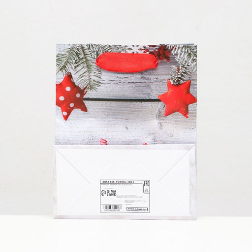 Цена за 12 шт. Пакет ламинированный Новогодние олени 11,5 х 14,5 х 6 см - Simaland фото 6