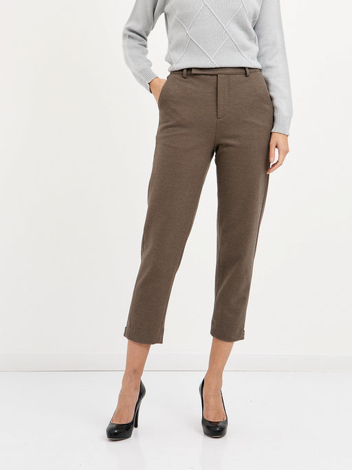 брюки женские укороченные с узором гусиной лапкой - Glenfield фото 3