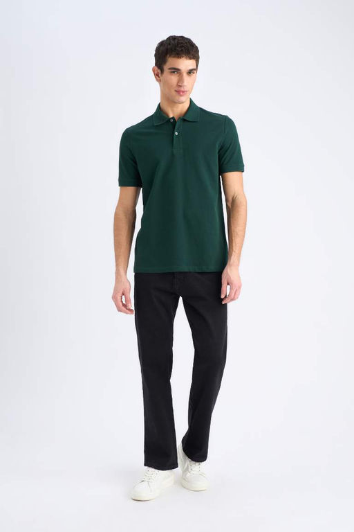 New Regular Fit K?sa Kollu Basic Duz Polo Tisort - Defacto фото 3