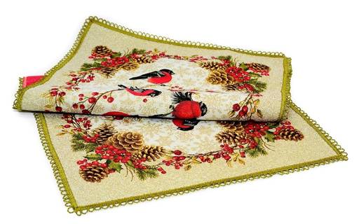 Снегири - гобеленовая салфетка 35х70 см - Гобеленглавснаб фото 3