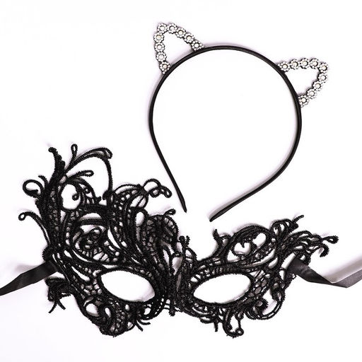 Карнавальный костюм «Погладь меня», ободок-ушки, маска