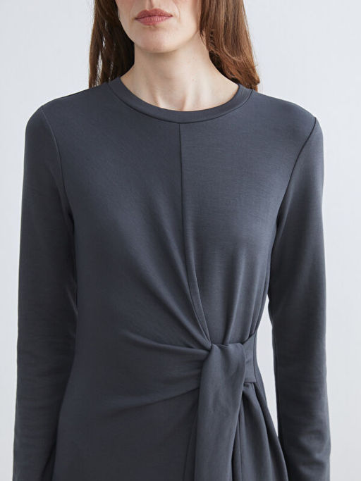 Bisiklet Yaka Ba?lamal? Elbise