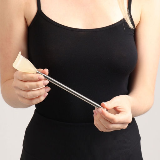 Цена за 3 шт. Массажёр - чесалка, с раздвижной ручкой, с подвесом, 20/42 см, жёлтый